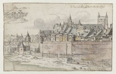 View of the Walls of Maastricht with the Onze-Lieve-Vrouwekerk in the Background by Josua de Grave