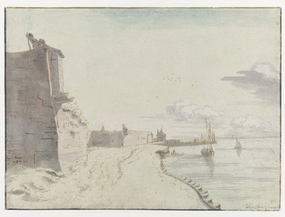 View of the Waterschans Bulwark, Bergen op Zoom by Josua de Grave