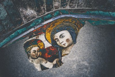 Madonna and Child, from the series Mary and Jesus in Savonna by Joy Lions