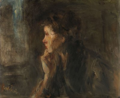 Meditation by Jozef (1824-1911) Israels