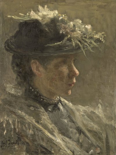 Study of Sijtje van Bemmel by Jozef (1824-1911) Israels