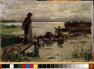 At the Seashore by Jozef  Israels