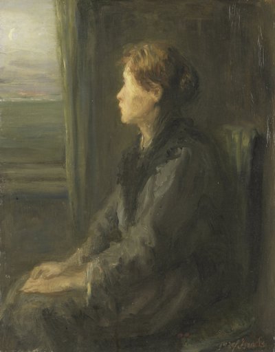 Woman at a Window by Jozef (1824-1911) Israels