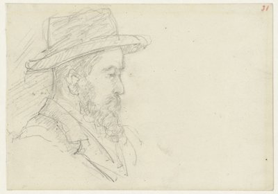 Head of a Man with Hat by Jozef Israëls