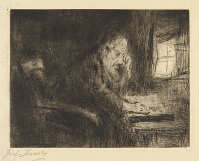 Old Man Reading by Jozef Israëls