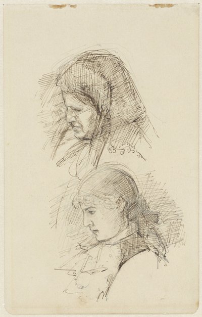 Two Female Heads by Jozef Israëls