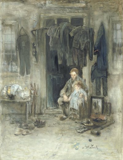 Son of the Old People by Jozef Israëls (signed by artist)