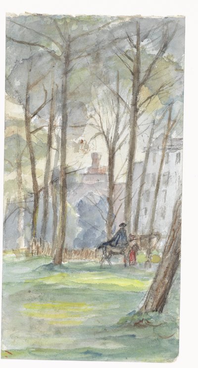 Park with Figures on Horseback by Jozef Israëls