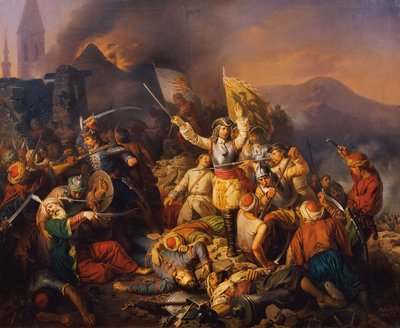 The Recapture of Buda from the Turks in 1686 by Jozsef Molnar