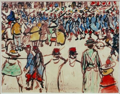 The Departure. They Go to the Train by József Rippl Rónai