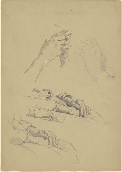 Studies of Hands by Jr. Enoch Wood Perry