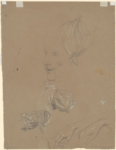 Studies of a Woman and Her Dress [verso] by Jr. Enoch Wood Perry