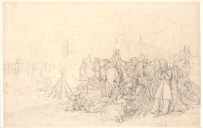 French Soldiers Bivouacking on the Battlefield after a Battle by Jørgen V. Sonne