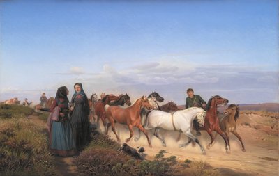 Jutland Farmers Returning from Market with Their Horses by Jørgen V. Sonne