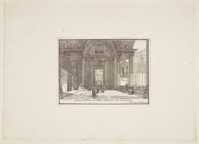 View of the Portico of St. Peter from the Constantine Side. 1. Vatican Palace by Jérôme Charles Bellicard