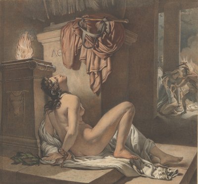 Cassandra Imploring Athena for Revenge Against Ajax, 1795-1838 by Jérome Martin Langlois the Younger