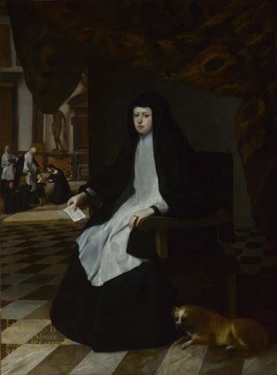 Queen Mariana of Spain in Mourning by Juan Bautista Martinez Del Mazo
