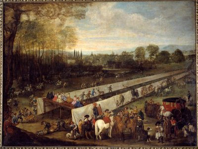 La chasse de tabladillo a Aranjuez by Juan Bautista Martinez del (attr. to) Mazo