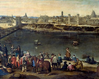 View of the city of Zaragoza in 1646 (detail) by Juan Bautista Martinez Del Mazo