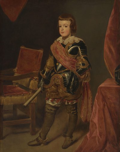 Portrait of Prince Baltasar Carlos, Son of the Spanish King Philip IV, at Approximately 11 Years of Age by Juan Bautista Martínez del Mazo (attributed to)