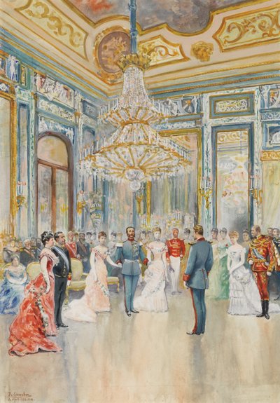 The Wedding of Prince Ludwig Ferdinand of Bavaria to Infanta Maria de la Paz of Spain on April 2, 1883 by Juan Comba y Garcia