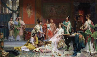Toilette of a Roman Lady by Juan Gimenez y Martin