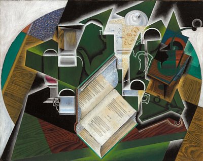 Book, Pipe and Glasses by Juan Gris