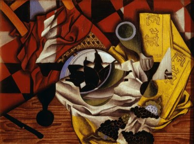 Still Life with Grapes and Pears by Juan Gris