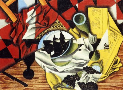 Pears and Grapes on a Table by Juan Gris