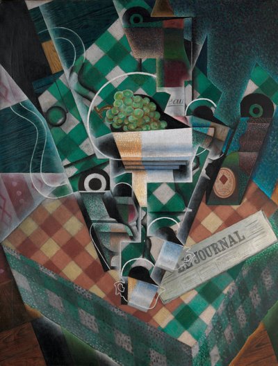 Still Life with Checked Tablecloth, 1915 by Juan Gris