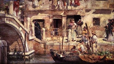 On a Venetian Canal by Juan Pablo Salinas Tervel