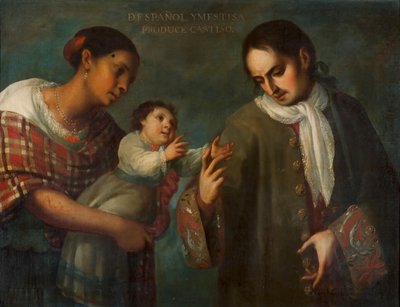 A Spaniard and a Mestizo Woman with Their Child, a 