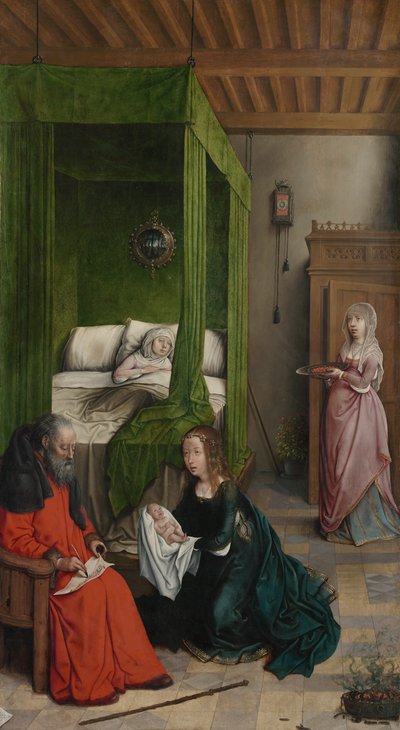 The Birth and Naming of John the Baptist by Juan de Flandes