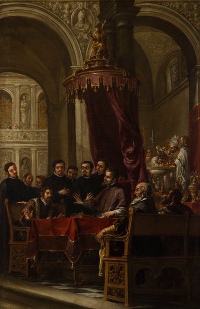 The Conversion and Baptism of St. Augustine by St. Ambrose by Juan de Valdes Leal