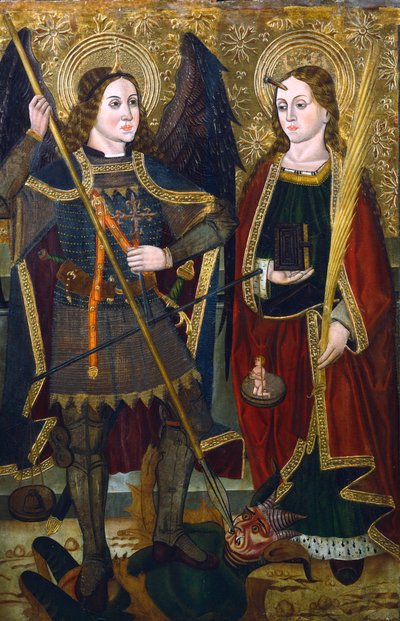 St Michael and Engracia, c1489-c1513 by Juan de la Abadia the Younger