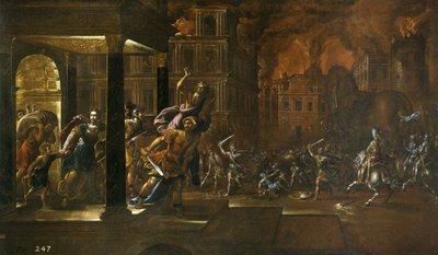 The Fire of Troy by Juan de la Corte