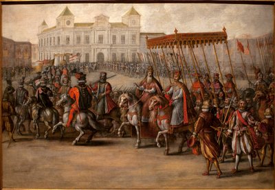 The Road to the Imperial Sacred by Charles V in Bologna, February 24 by Juan de la Corte