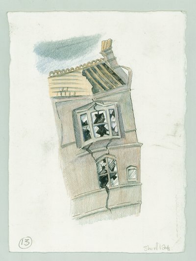 German naval bombardment of Scarborough, North Yorkshire by Judith Dobie
