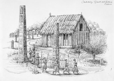 Glastonbury, 7th century by Judith Dobie