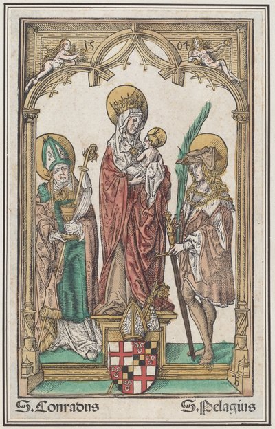The Virgin and Child with Saint Conrad and Saint Pelagius by Jörg Breu the Elder