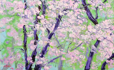 Blooming Cherry Trees by Jukyong Park