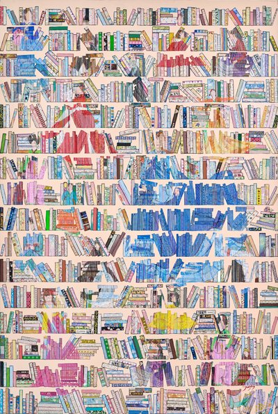 Colorful Bookshelf Library by Jukyong Park
