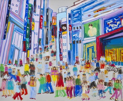 Colorful City Crowd by Jukyong Park