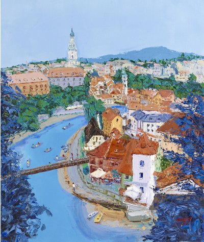 Colorful River Town by Jukyong Park