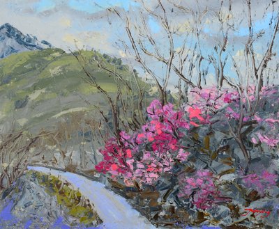 Flowering Mountain Path by Jukyong Park
