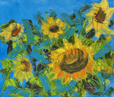 Golden Summer Sunflowers by Jukyong Park