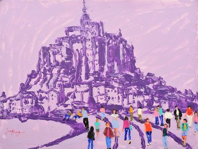 Purple Mont Saint-Michel Walk by Jukyong Park