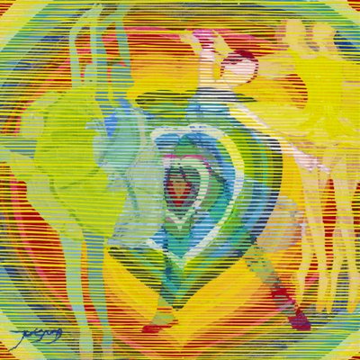 Vibrant Abstract Dance Heart by Jukyong Park