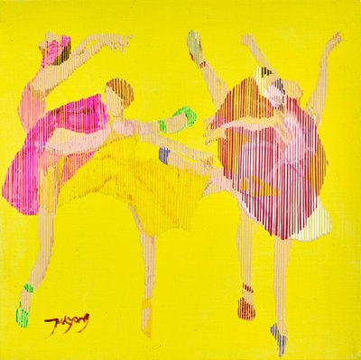 Vibrant Ballet Figures by Jukyong Park