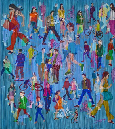 Vibrant City Crowd by Jukyong Park